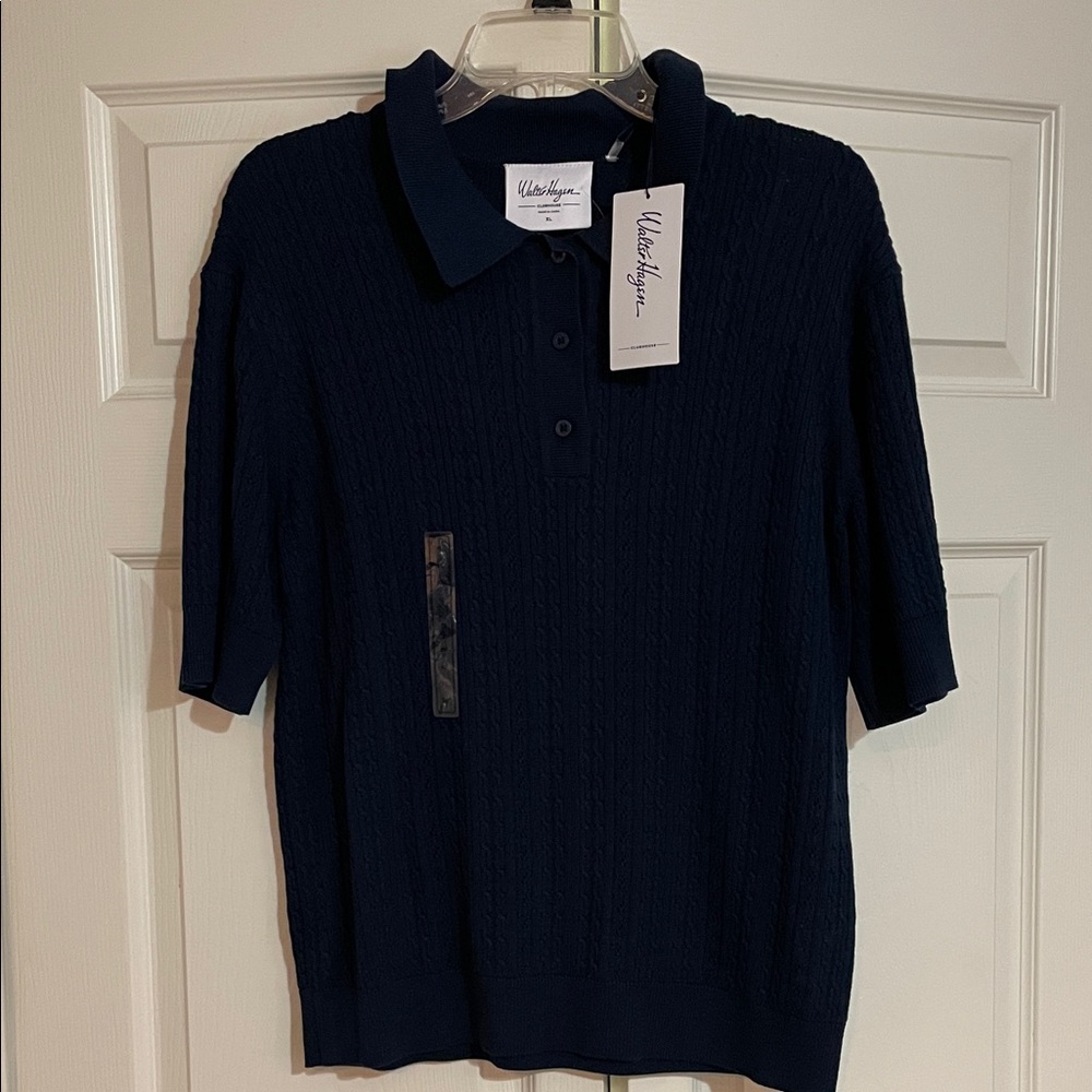 Walter Hagen Navy Button Down Shirt